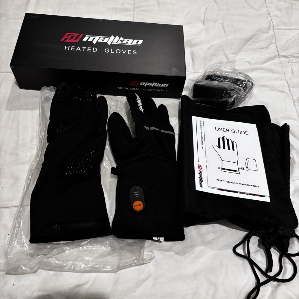 Matkao Electric Heated Gloves Rechargeable Winter Ski Gloves New‎ Open Box (Med)
